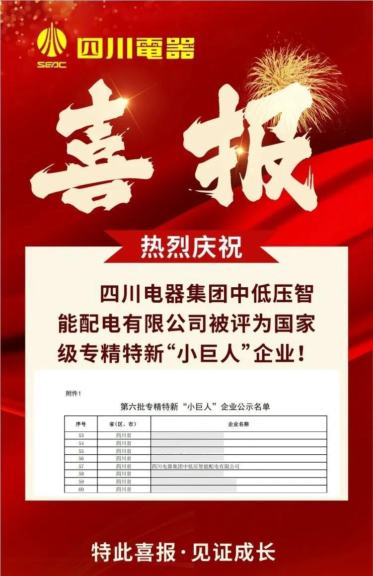 喜报:sunbet申搏官方网站成功进阶国家级专精特新”小巨人“
